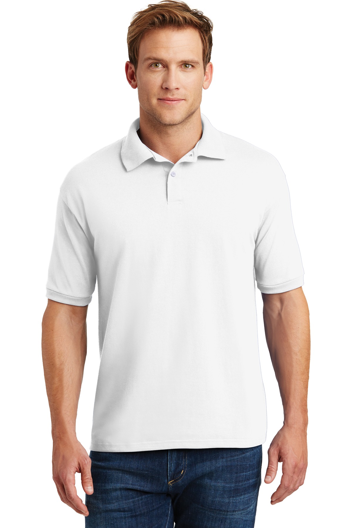 Hanes ®  EcoSmart ®  - 5.2-Ounce Jersey Knit Sport Shirt. 054X