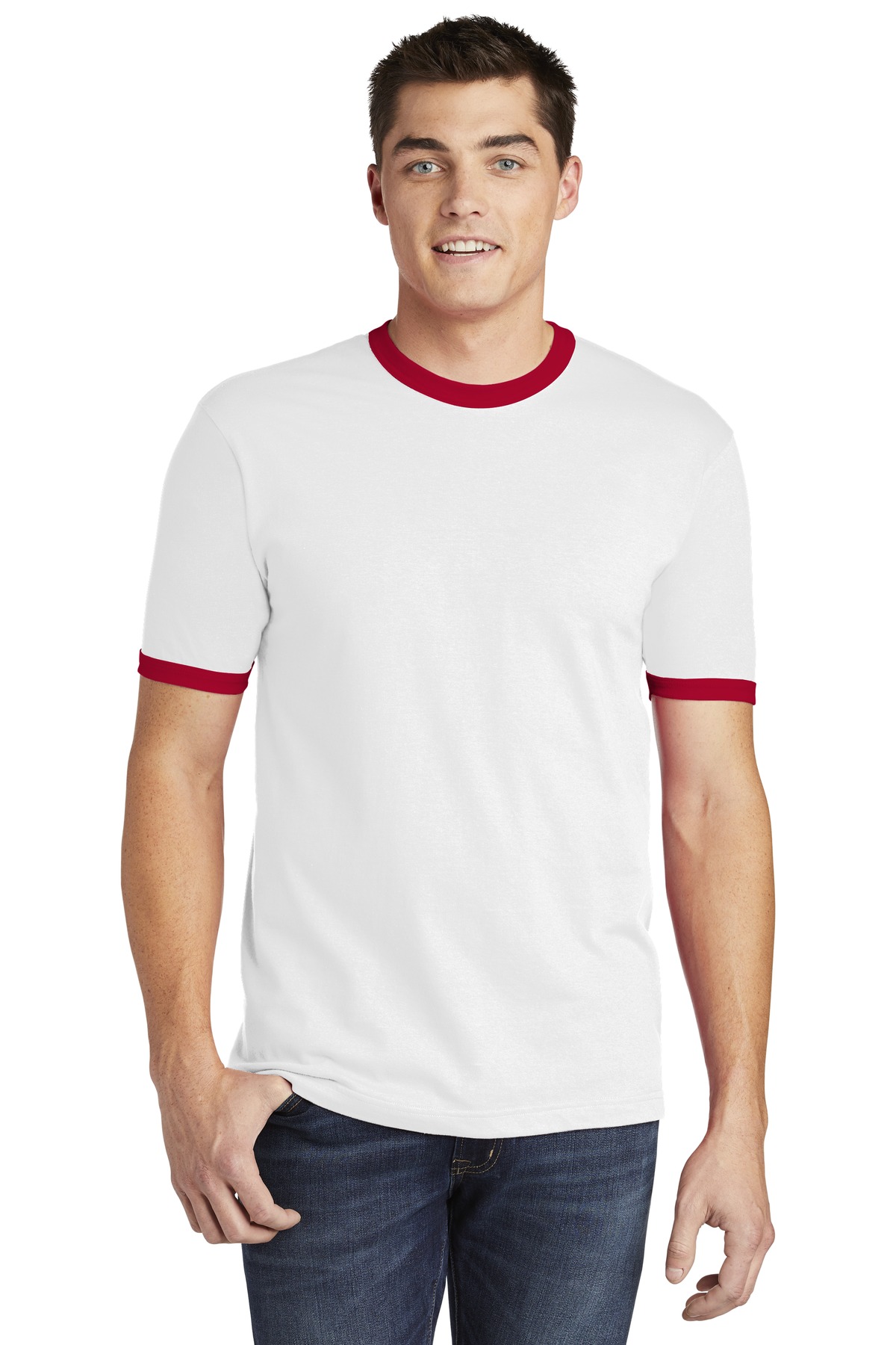 American Apparel  ®  Fine Jersey Ringer T-Shirt. 2410W