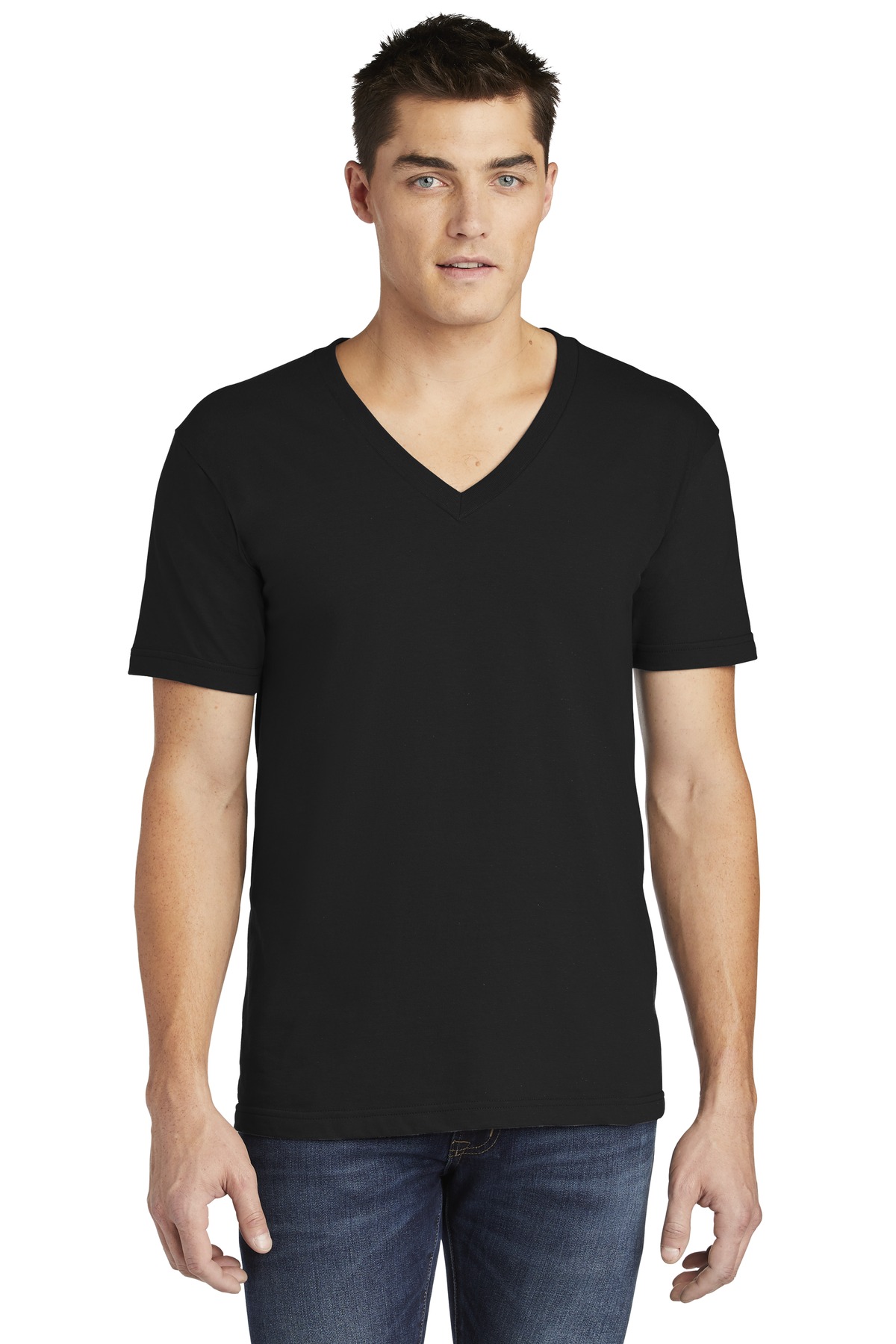 American Apparel  ®  Fine Jersey V-Neck T-Shirt. 2456W