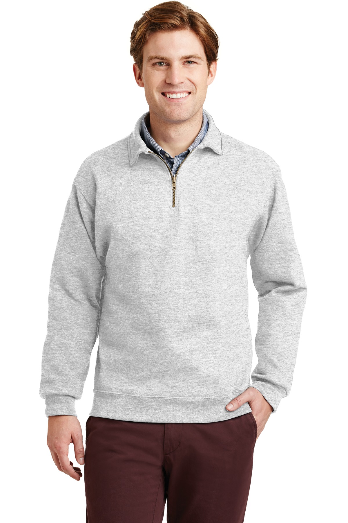 JERZEES ®  SUPER SWEATS ®  NuBlend ®  - 1/4-Zip Sweatshirt with Cadet Collar.  4528M