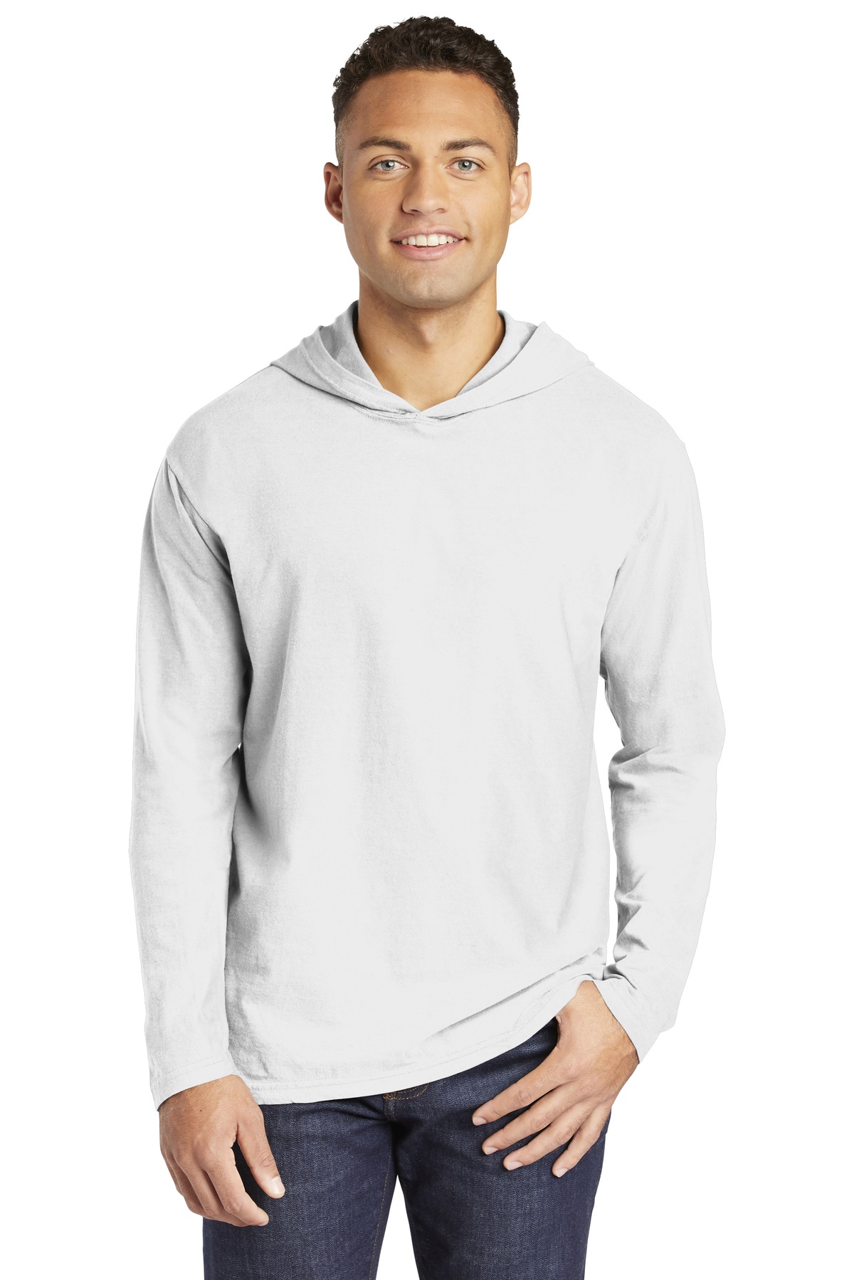 COMFORT COLORS  ®  Heavyweight Ring Spun Long Sleeve Hooded Tee. 4900