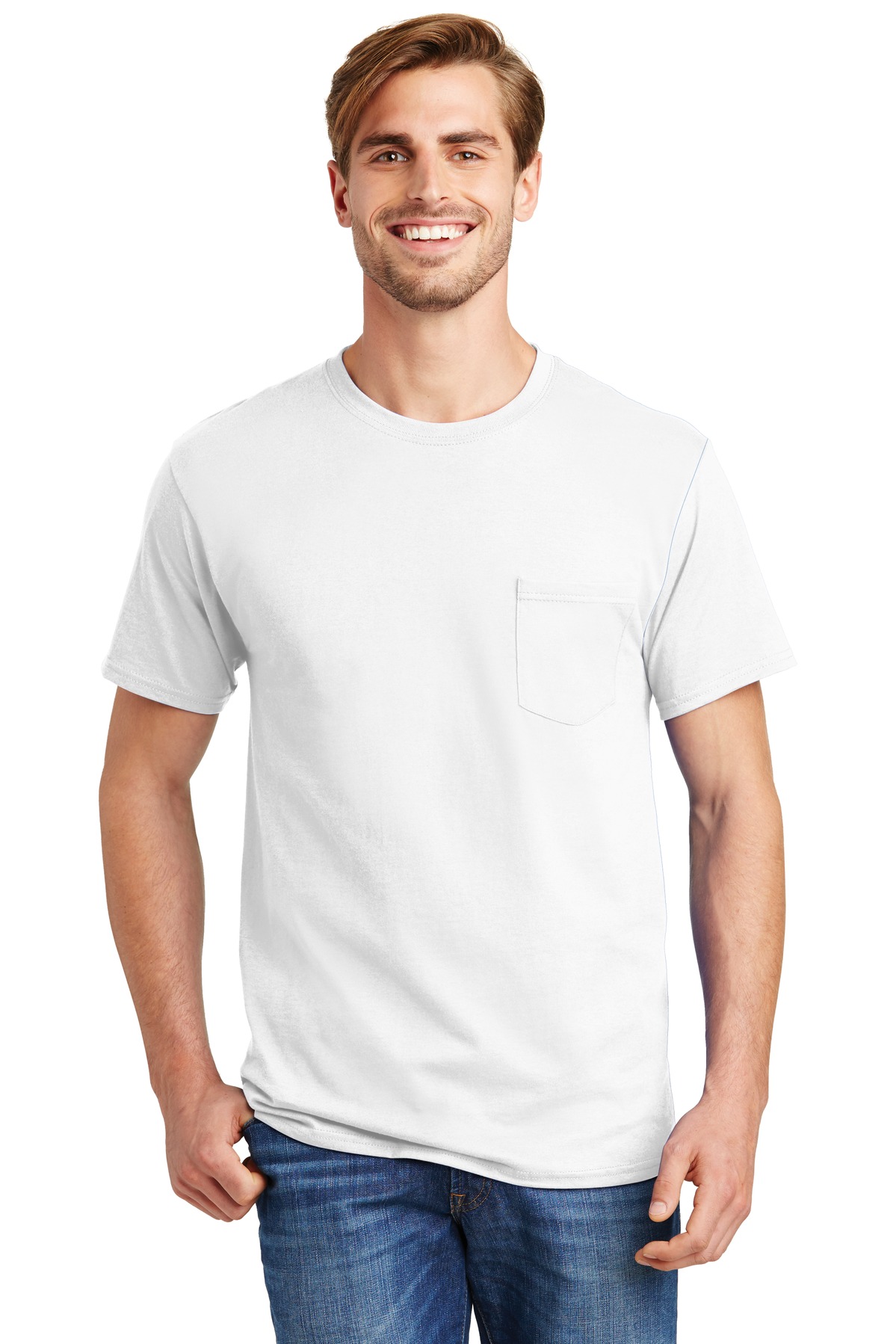 Hanes ®  - Tagless ®  100%  Cotton T-Shirt with Pocket.  5590