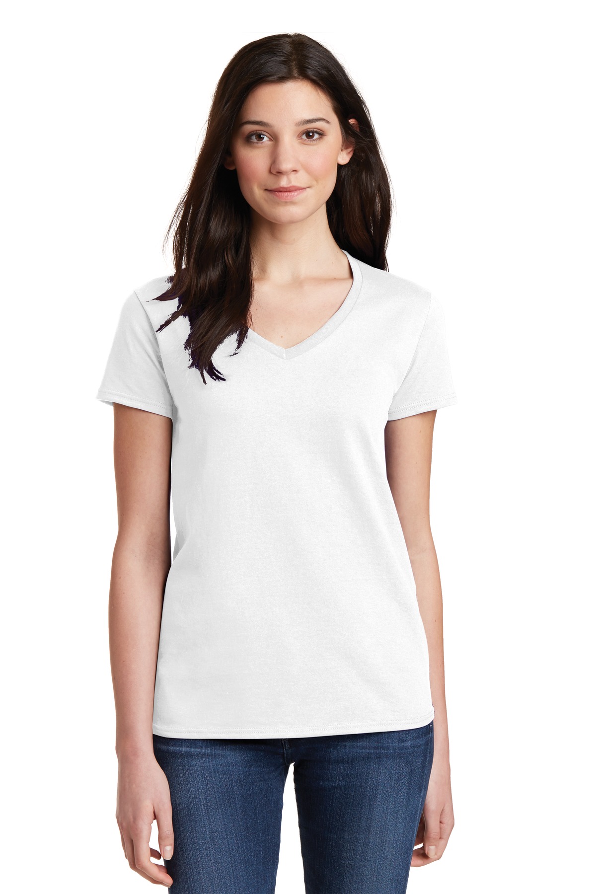 Gildan ®  Ladies Heavy Cotton ™  100% Cotton V-Neck T-Shirt. 5V00L