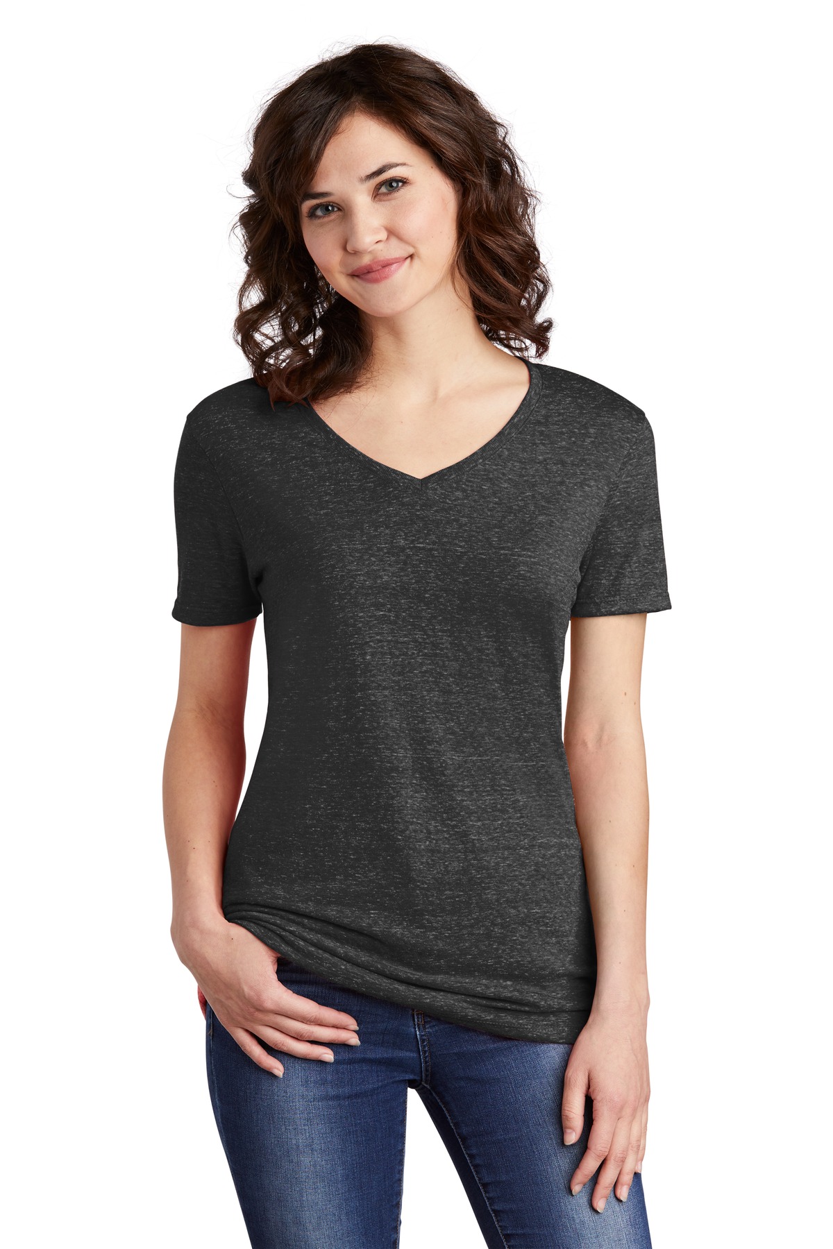 JERZEES  ®  Ladies Snow Heather Jersey V-Neck T-Shirt 88WV