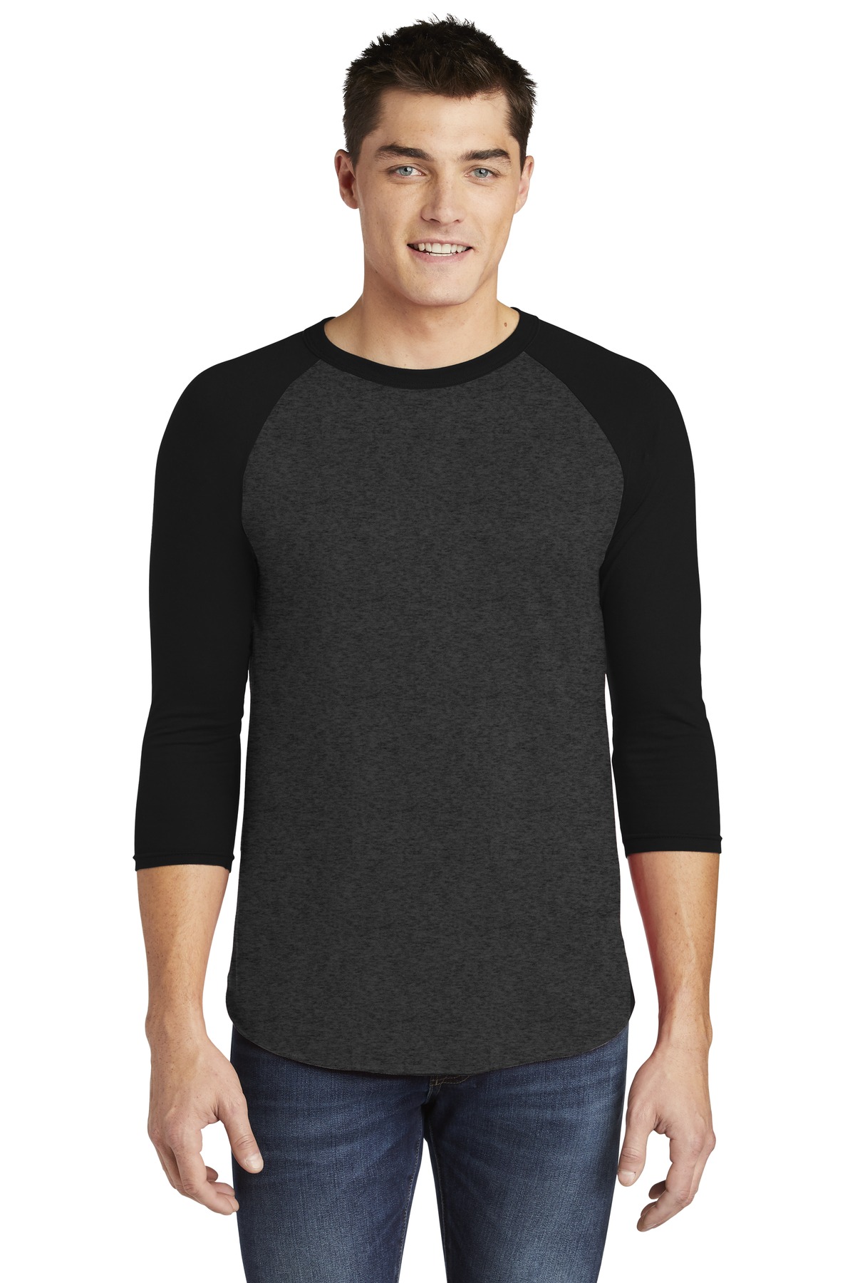 American Apparel  ®  Poly-Cotton 3/4-Sleeve Raglan T-Shirt. BB453W