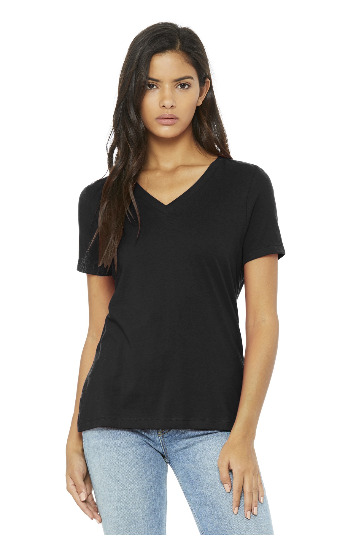 BELLA+CANVAS  ®  Women's Relaxed Jersey Short Sleeve V-Neck Tee. BC6405