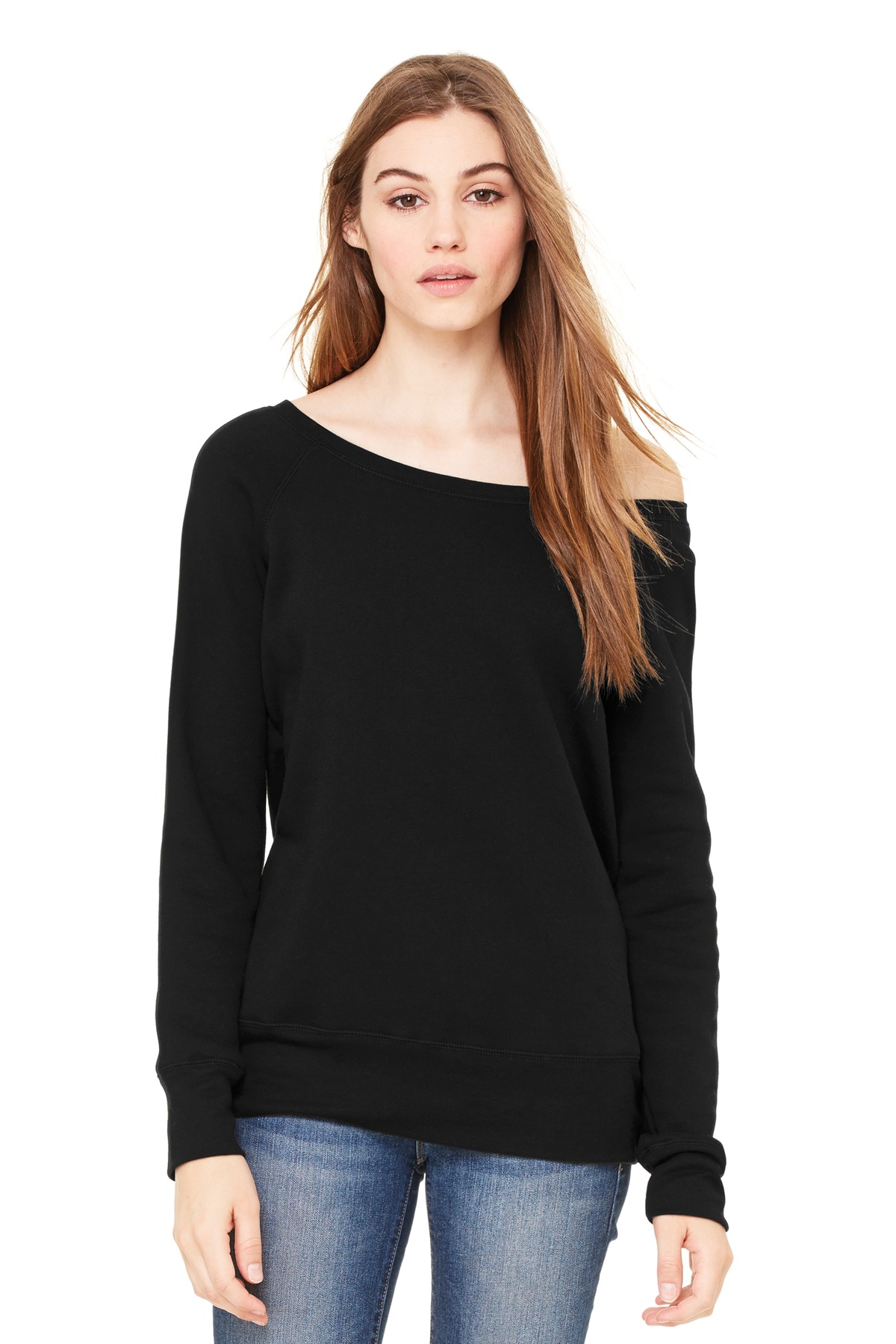 BELLA+CANVAS  ®  Women's Sponge Fleece Wide-Neck Sweatshirt. BC7501