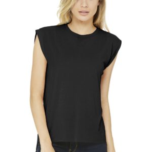 BELLA+CANVAS  ®  Women’s Flowy Muscle Tee With Rolled Cuffs. BC8804