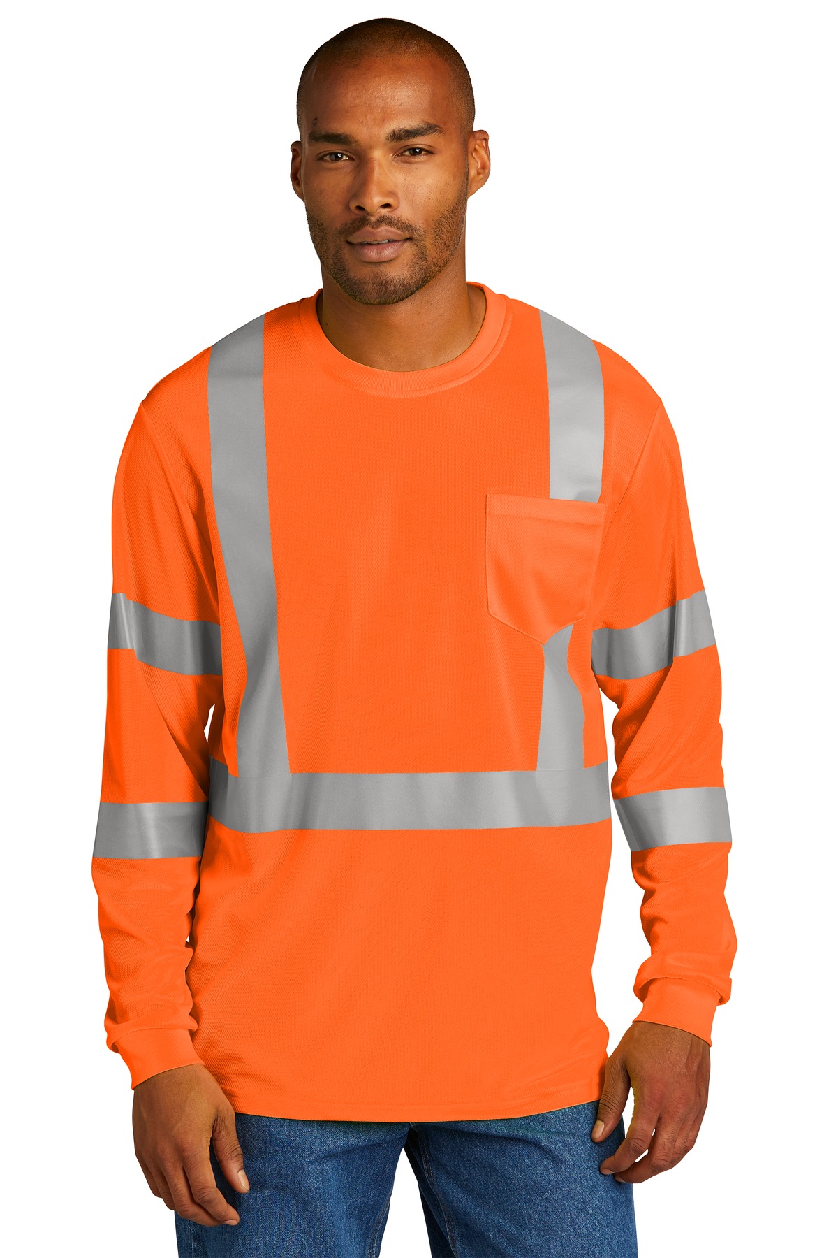 CornerStone  ®  ANSI 107 Class 3 Mesh Long Sleeve Tee. CS203