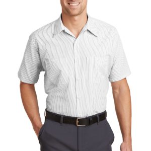 Red Kap ®  Short Sleeve Striped Industrial Work Shirt.  CS20