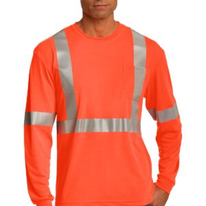 CornerStone ®  ANSI 107 Class 2 Long Sleeve Safety T-Shirt. CS401LS