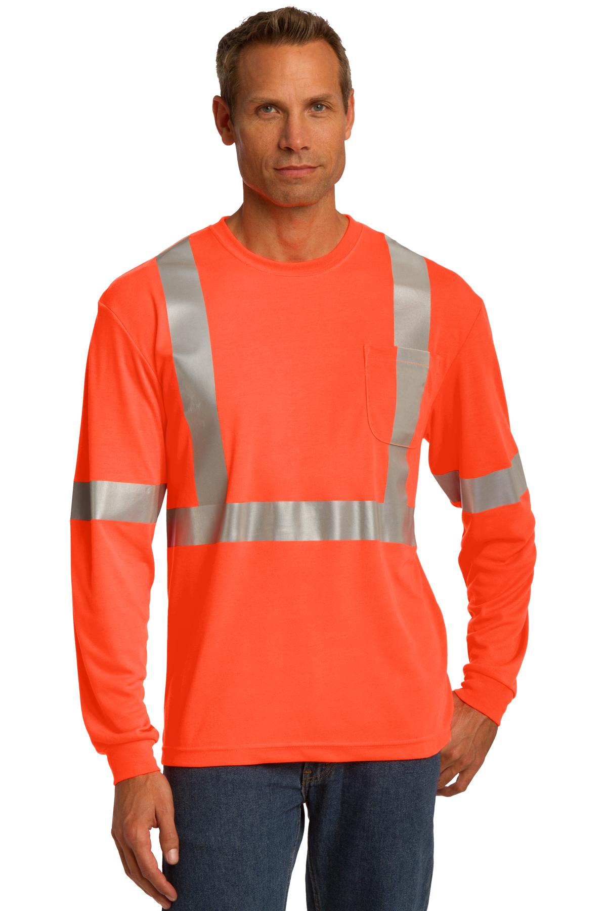 CornerStone ®  ANSI 107 Class 2 Long Sleeve Safety T-Shirt. CS401LS