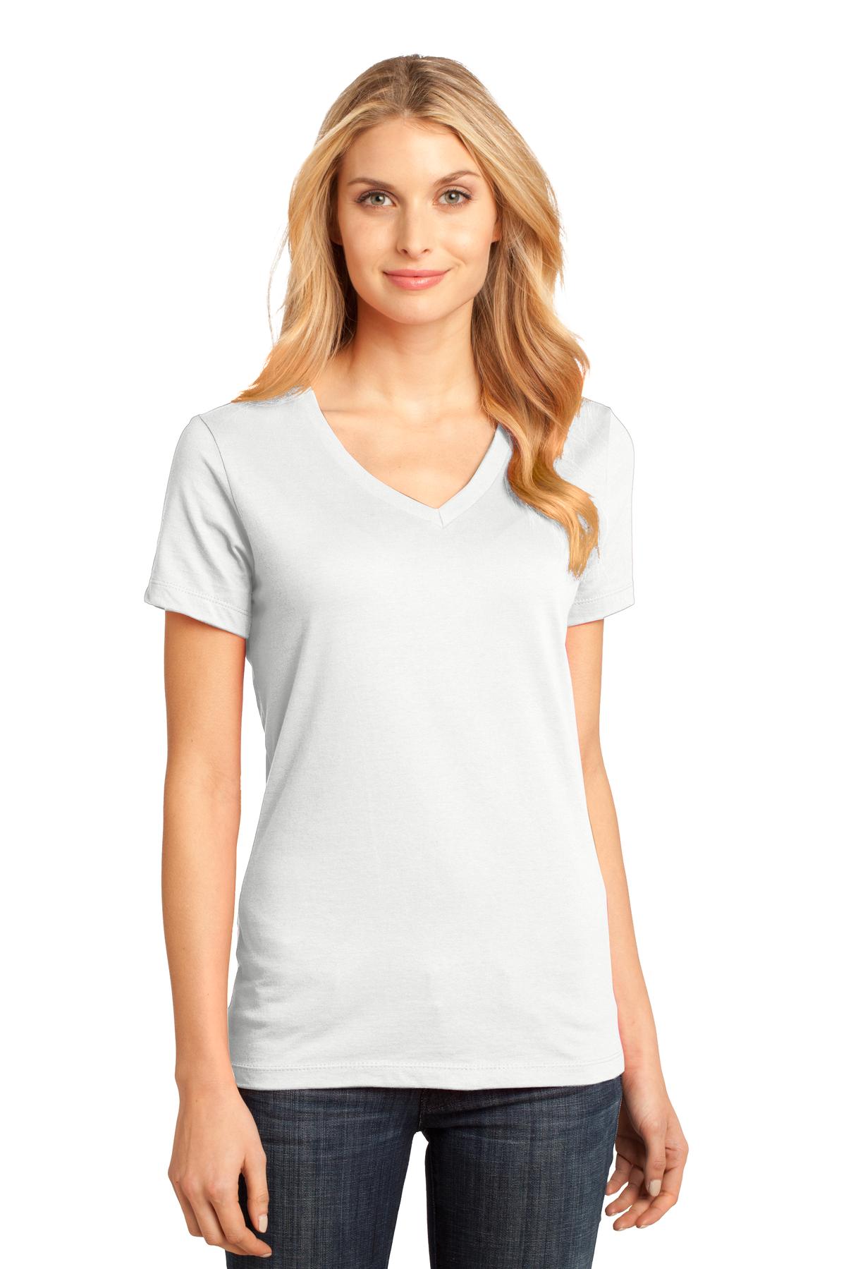 District ®  - Women's Perfect Weight ®  V-Neck Tee. DM1170L