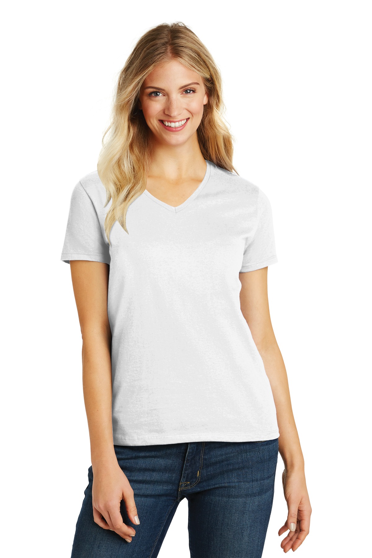 District ®  Women's Perfect Blend ®  V-Neck Tee. DM1190L