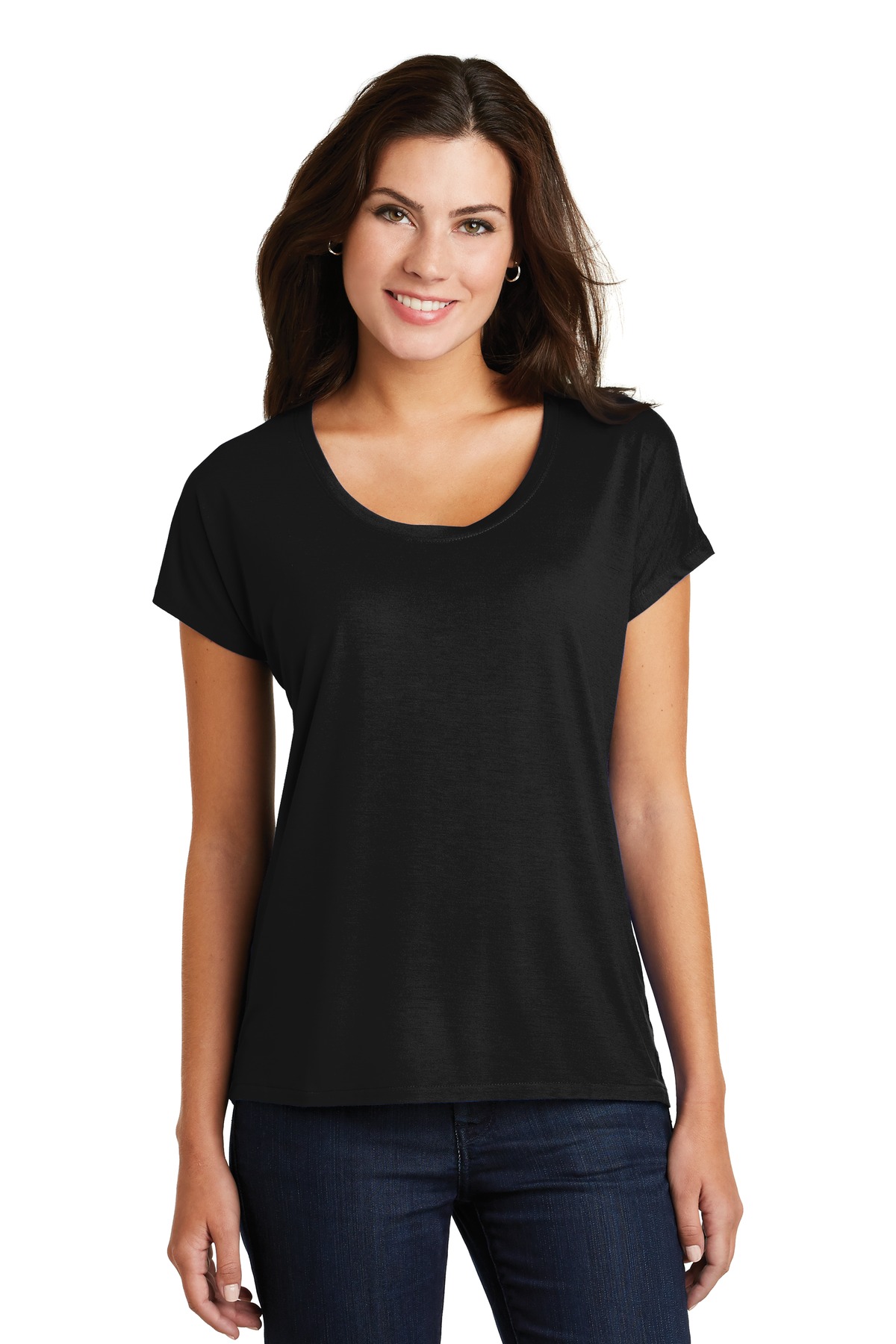 District  ®  Women's Drapey Dolman Tee. DM412