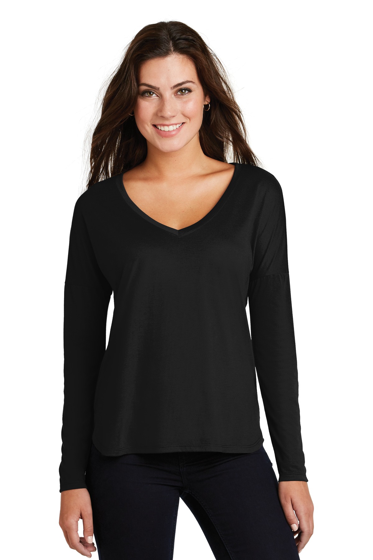 District  ®  Women's Drapey Long Sleeve Tee. DM413