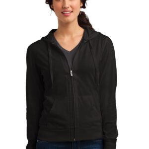 District ®  Women’s Fitted Jersey Full-Zip Hoodie. DT2100