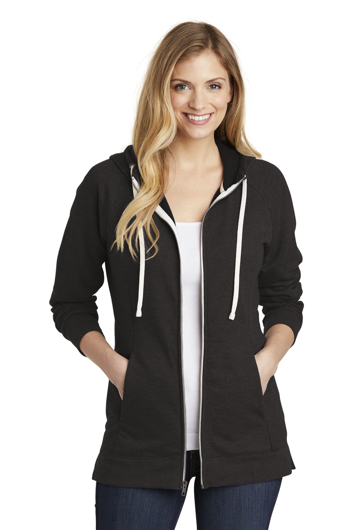 District  ®  Women's Perfect Tri  ®  French Terry Full-Zip Hoodie. DT456