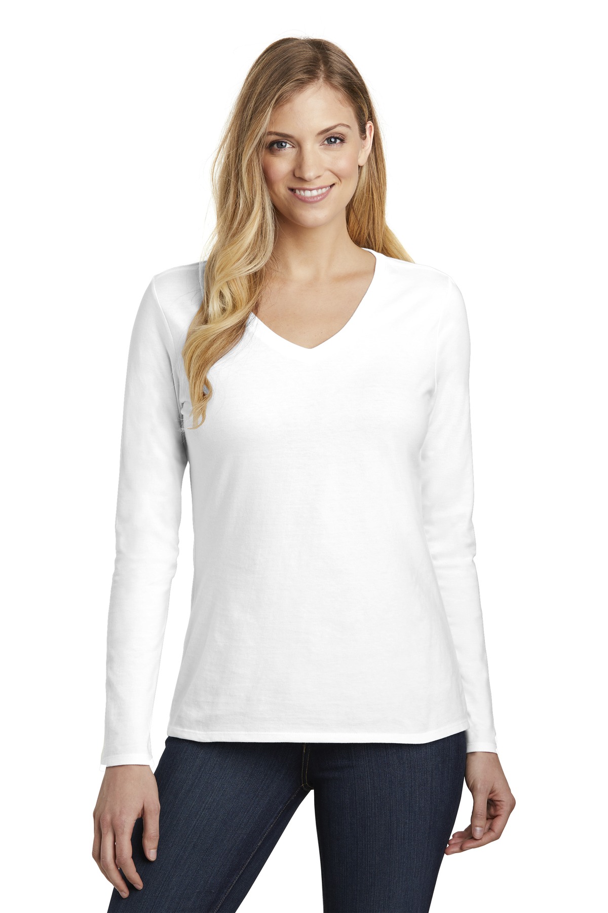 District  ®  Women's Very Important Tee  ®  Long Sleeve V-Neck. DT6201