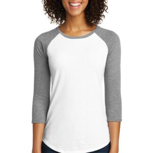 District ®  Women’s Fitted Very Important Tee ®  3/4-Sleeve Raglan. DT6211