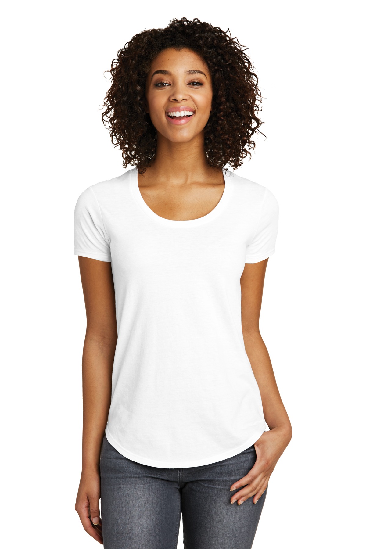 District ®  Women's Fitted Very Important Tee ®  Scoop Neck. DT6401