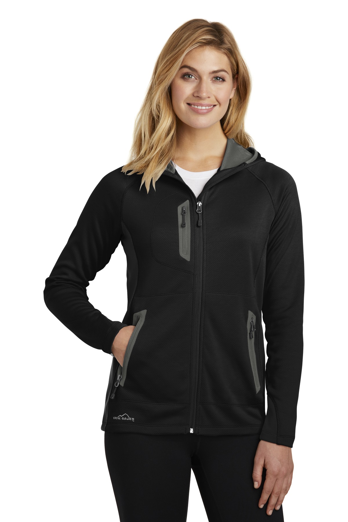 Eddie Bauer  ®  Ladies Sport Hooded Full-Zip Fleece Jacket. EB245