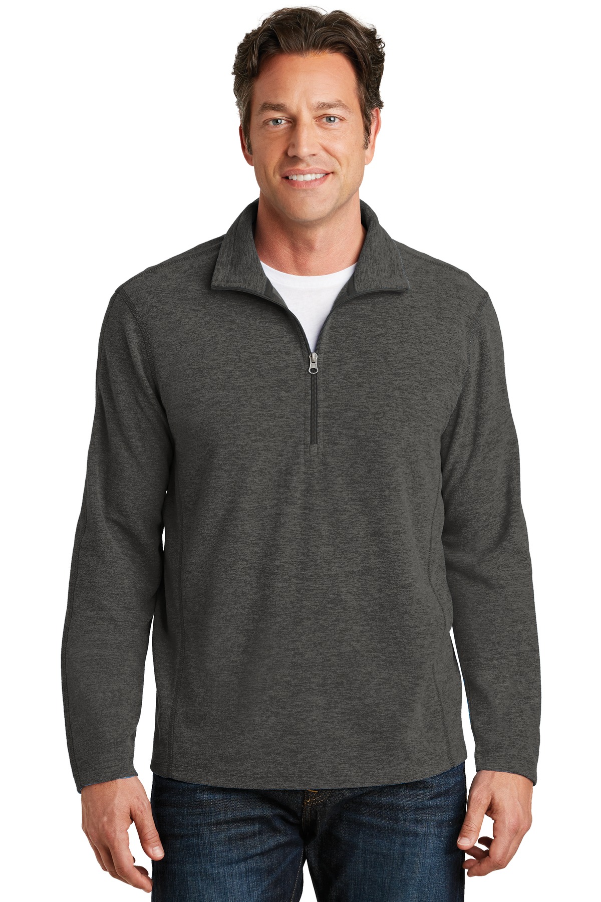 Port Authority ®  Heather Microfleece 1/2-Zip Pullover. F234