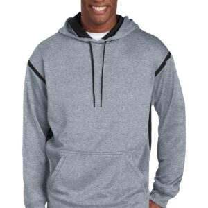 Sport-Tek ®  Tech Fleece Colorblock Hooded Sweatshirt. F246