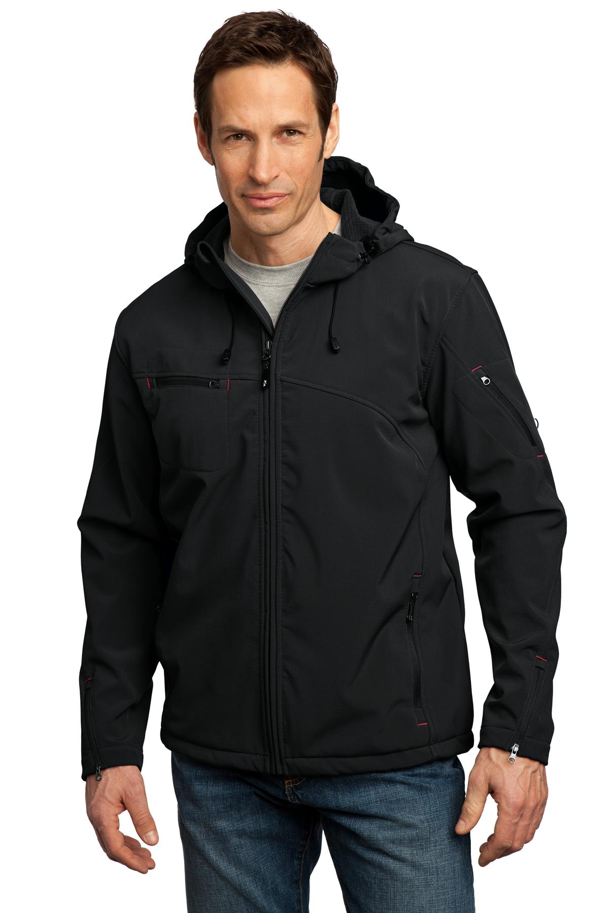 Port Authority ®  Textured Hooded Soft Shell Jacket. J706