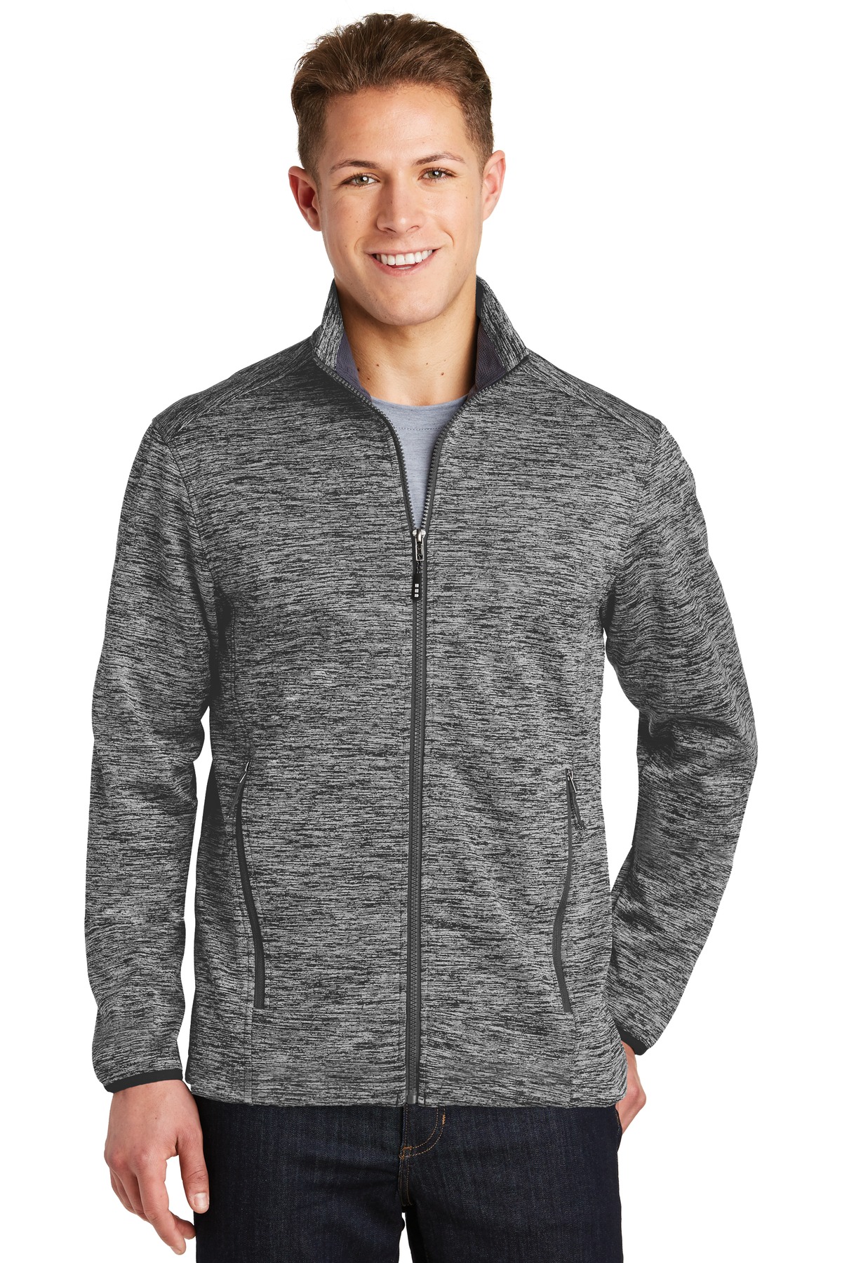 Sport-Tek ®  PosiCharge ®  Electric Heather Soft Shell Jacket. JST30