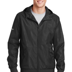 Sport-Tek ®  Embossed Hooded Wind Jacket. JST53