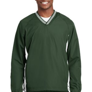 Sport-Tek ®  Tipped V-Neck Raglan Wind Shirt. JST62