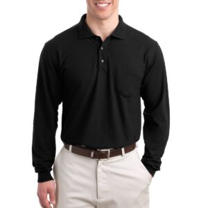 Port Authority ®  Long Sleeve Silk Touch™ Polo with Pocket.  K500LSP