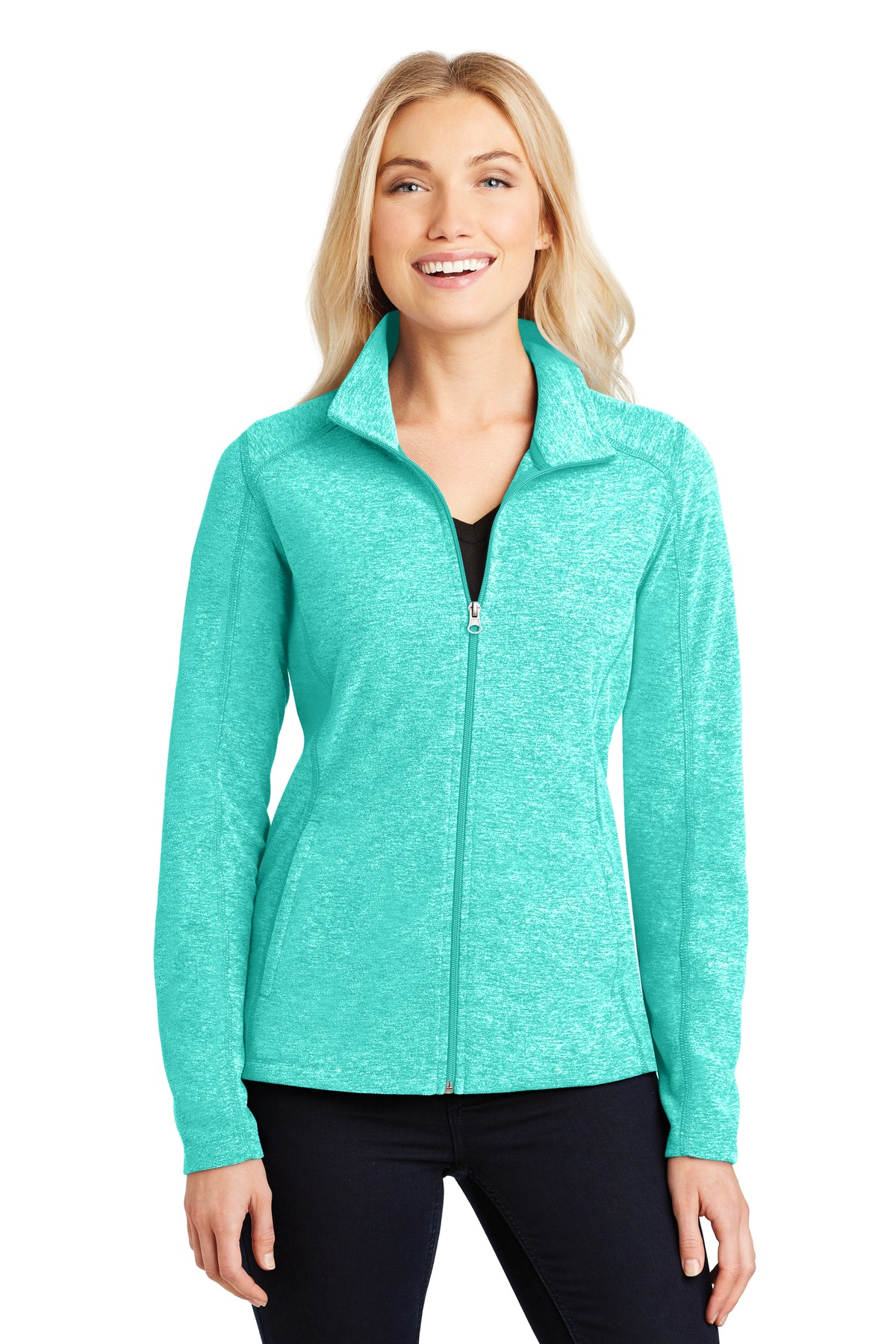 Port Authority ®  Ladies Heather Microfleece Full-Zip Jacket. L235