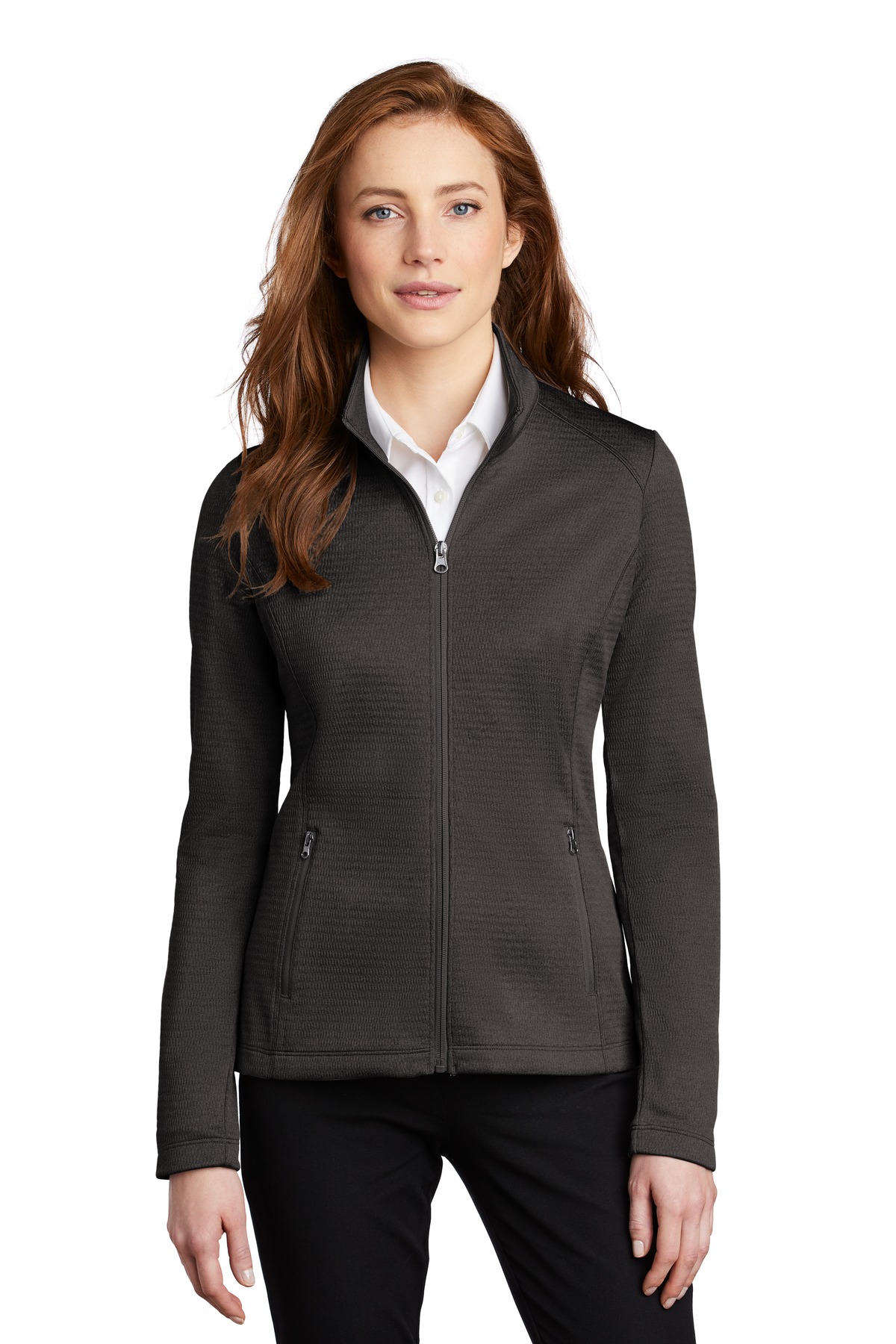 Port Authority  ®  Ladies Diamond Heather Fleece Full-Zip Jacket L249