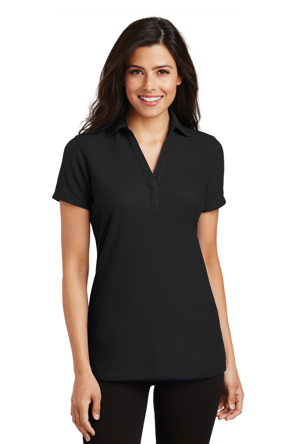 Port Authority ®  Ladies Silk Touch ™  Y-Neck Polo. L5001