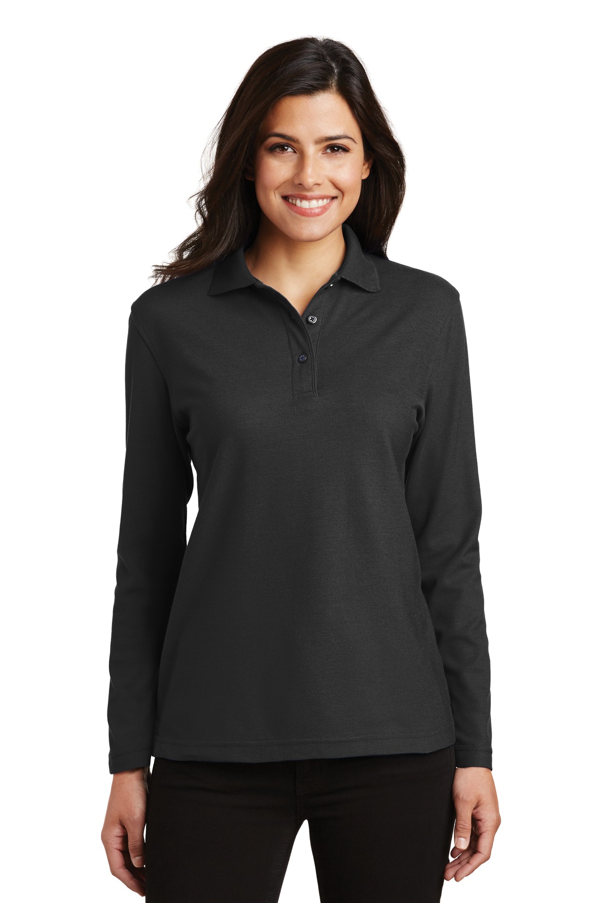 Port Authority ®  Ladies  Silk Touch™ Long Sleeve Polo.  L500LS