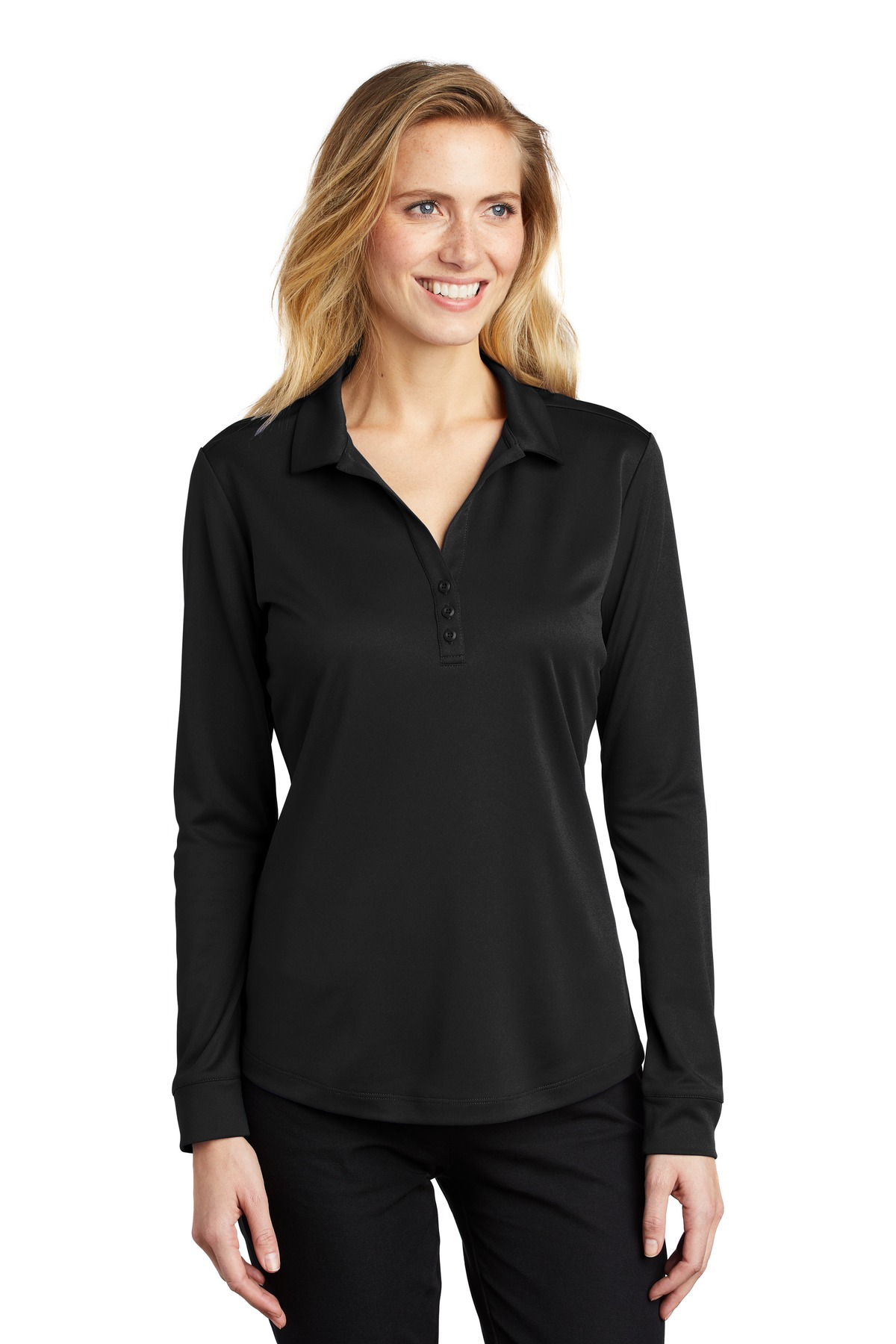 Port Authority  ®  Ladies Silk Touch  ™   Performance Long Sleeve Polo. L540LS