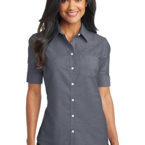 Port Authority ®  Ladies Short Sleeve SuperPro ™  Oxford Shirt. L659