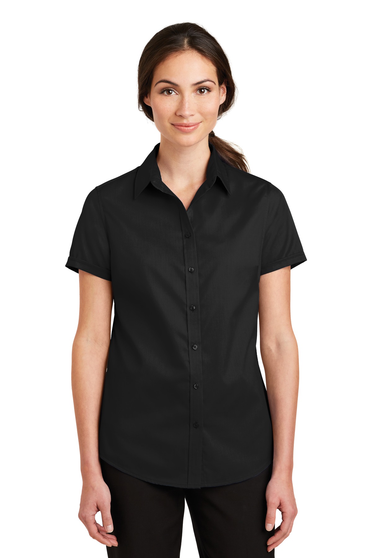 Port Authority ®  Ladies Short Sleeve SuperPro ™  Twill Shirt. L664