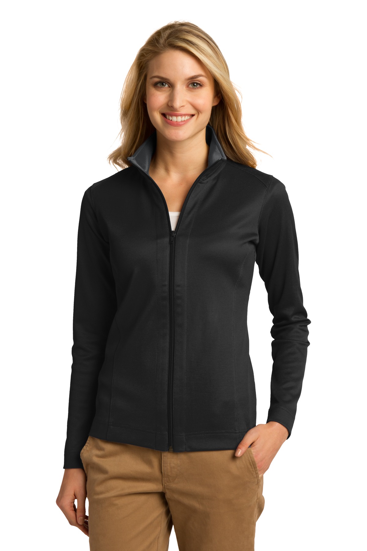 Port Authority ®  Ladies Vertical Texture Full-Zip Jacket. L805