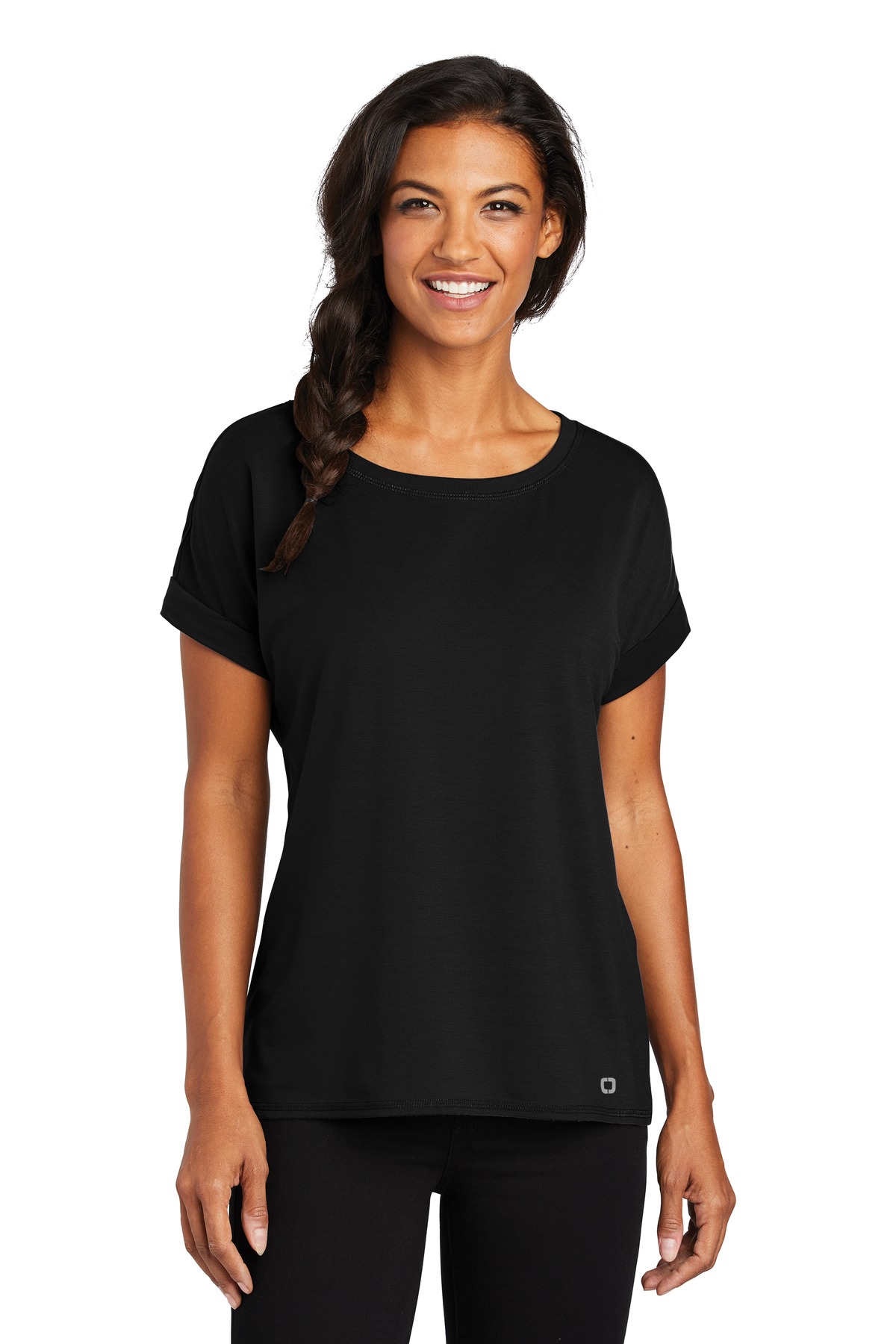 OGIO  ®  Ladies Luuma Cuffed Short Sleeve. LOG800