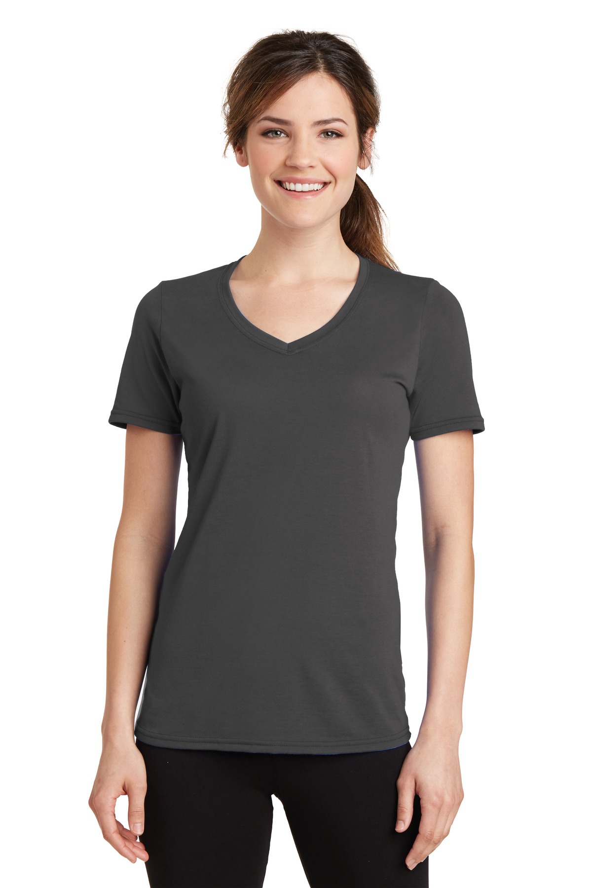 Port & Company ®  Ladies Performance Blend V-Neck Tee. LPC381V