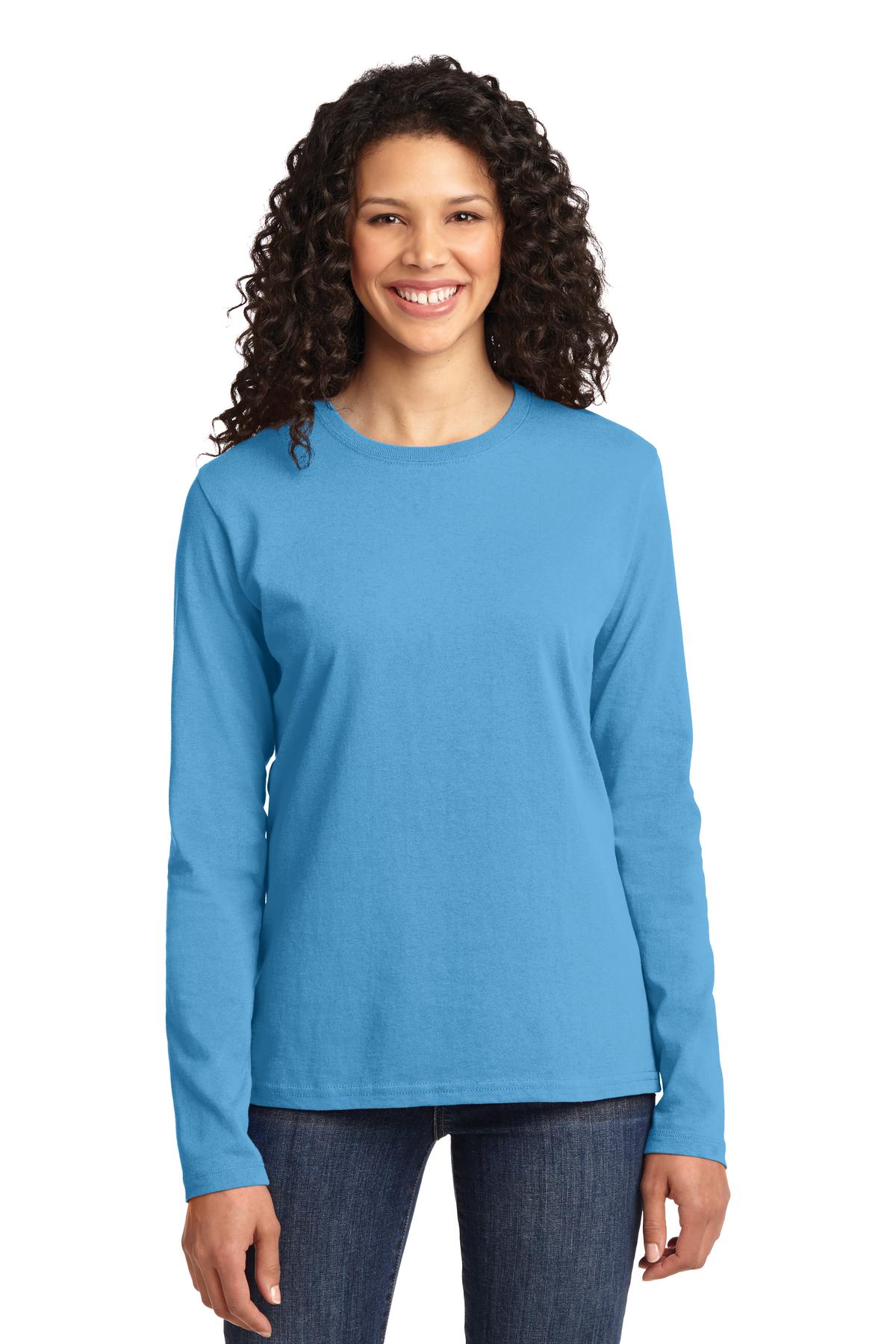 Port & Company ®  Ladies Long Sleeve Core Cotton Tee. LPC54LS