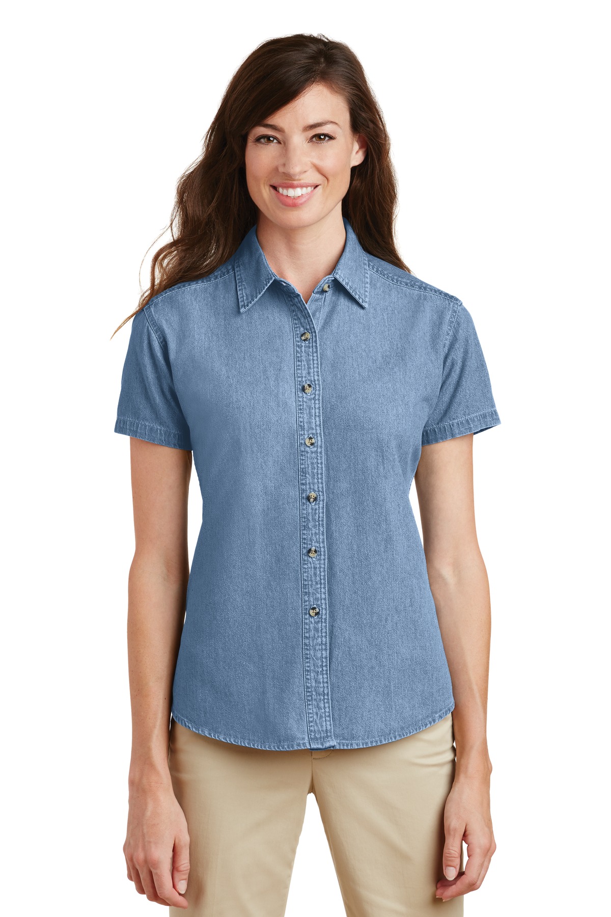 Port & Company ®  - Ladies Short Sleeve Value Denim Shirt.  LSP11