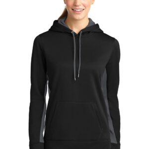 Sport-Tek ®  Ladies Sport-Wick ®  Fleece Colorblock Hooded Pullover. LST235