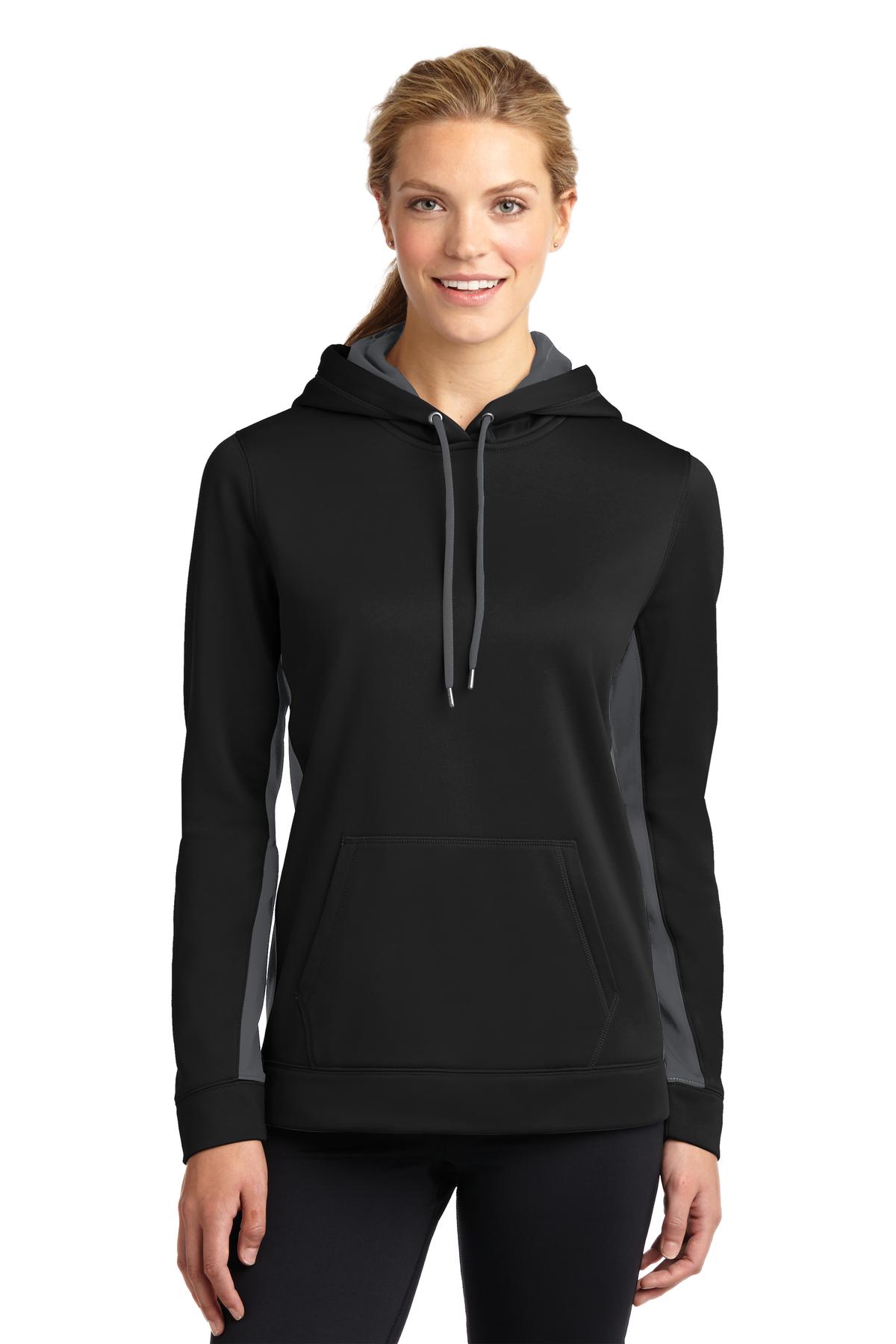 Sport-Tek ®  Ladies Sport-Wick ®  Fleece Colorblock Hooded Pullover. LST235