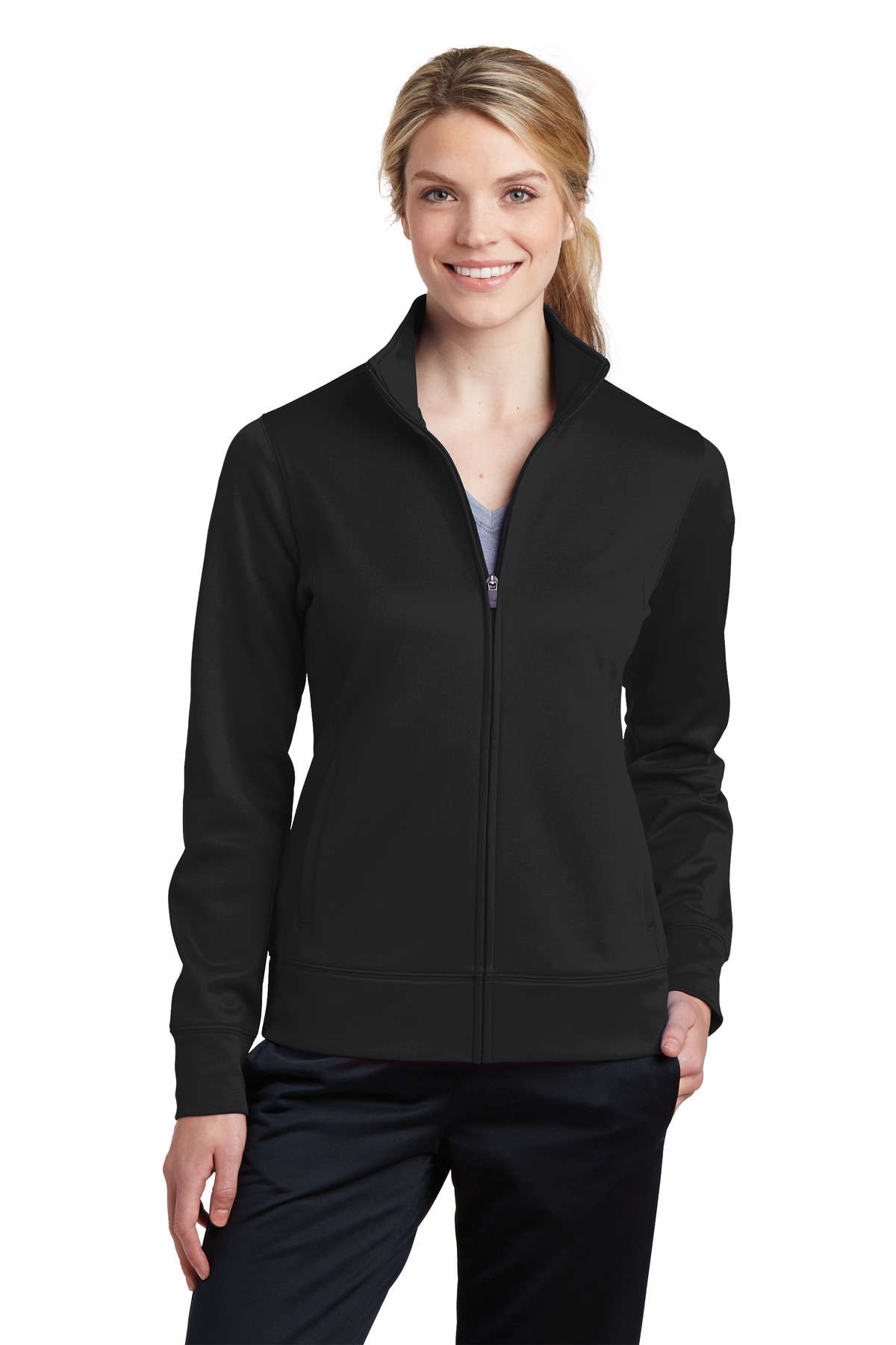 Sport-Tek ®  Ladies Sport-Wick ®  Fleece Full-Zip Jacket.  LST241