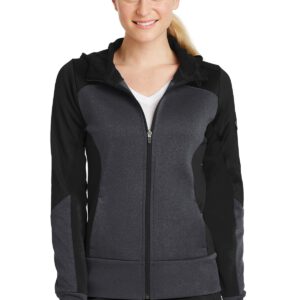 Sport-Tek ®  Ladies Tech Fleece Colorblock Full-Zip Hooded Jacket. LST245
