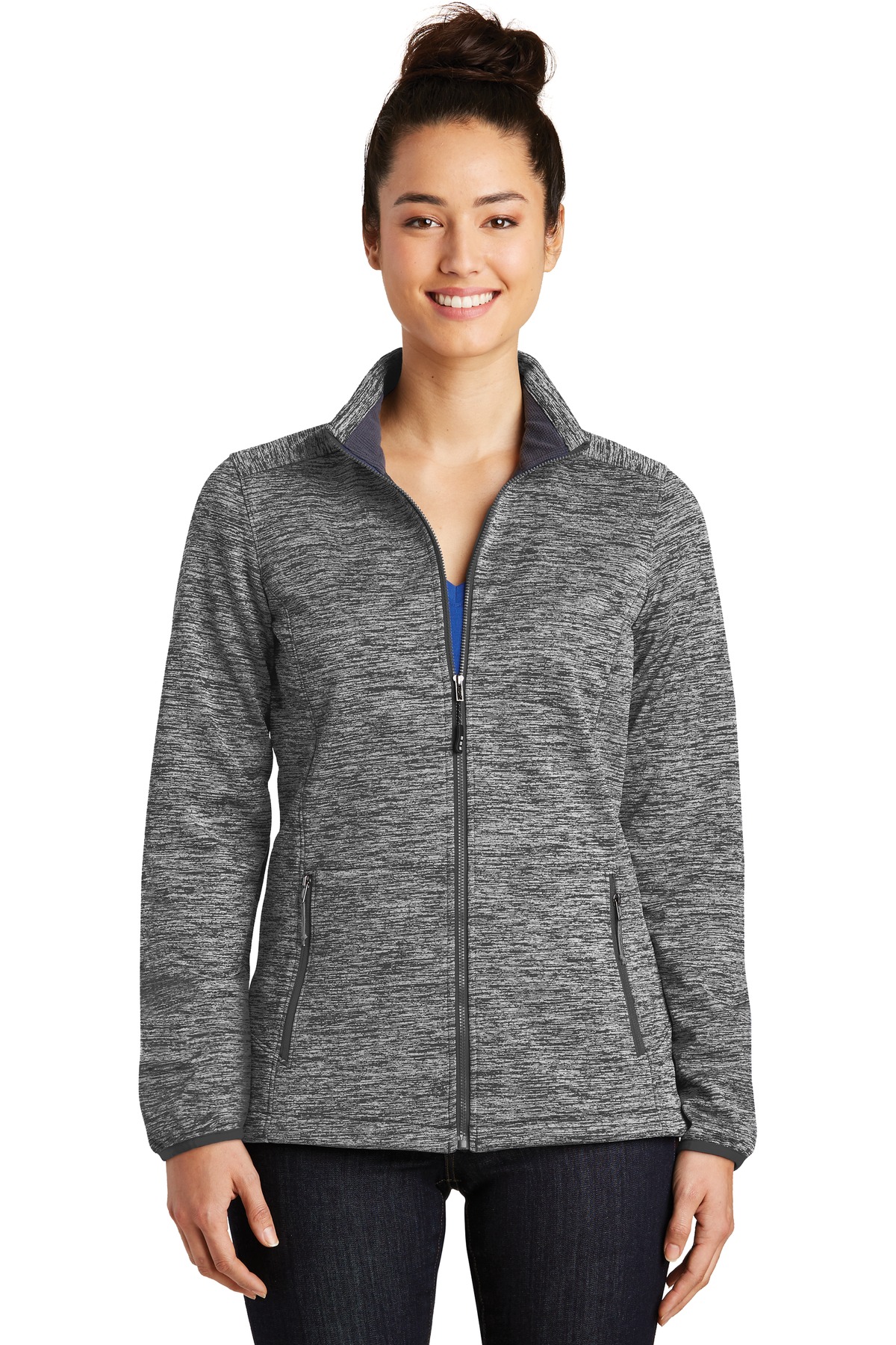 Sport-Tek ®  Ladies PosiCharge ®  Electric Heather Soft Shell Jacket. LST30